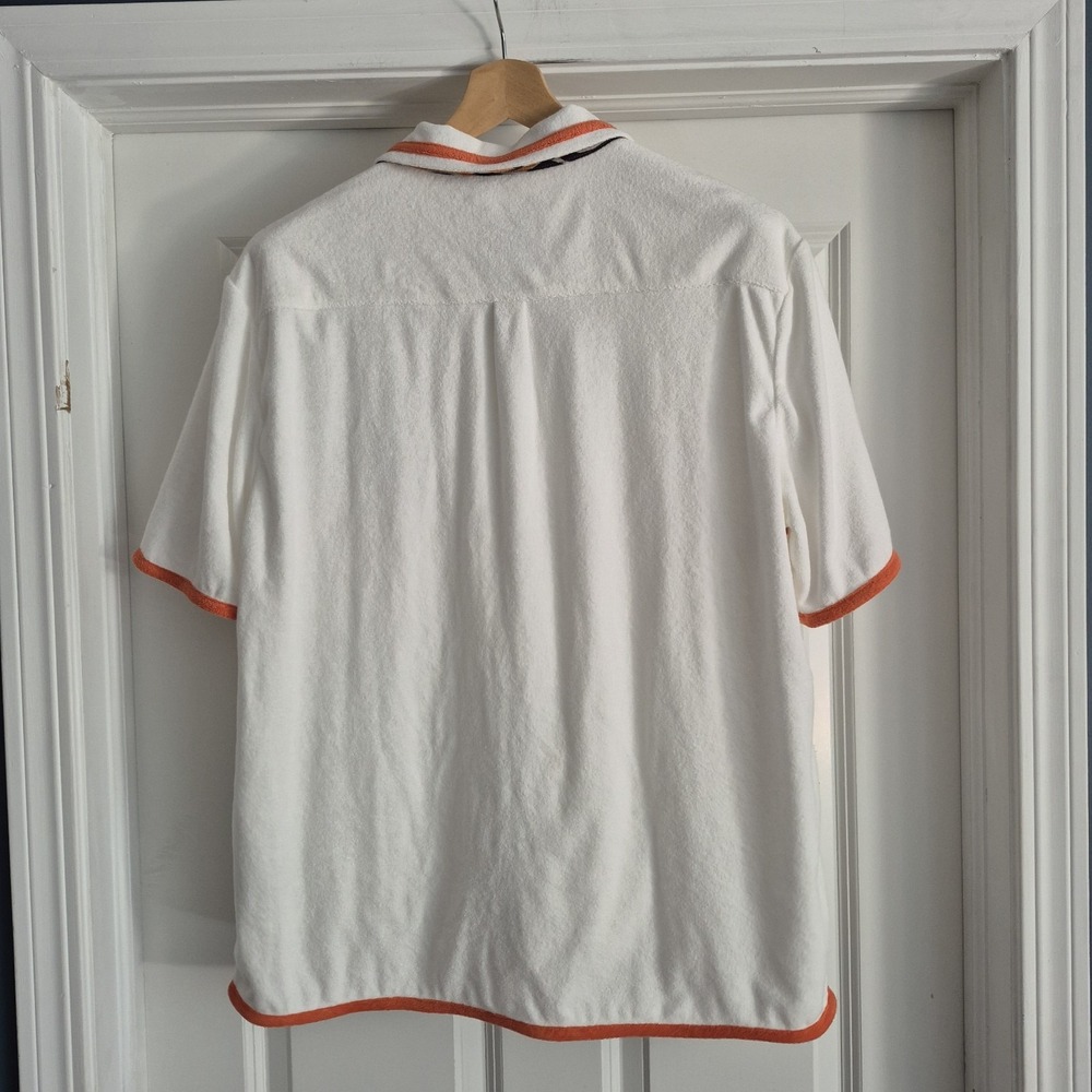 Tombolo Tennis Cabana Shirt Shorts Set Large Terry Cloth Princeton Wimbleten - Picture 3 of 16